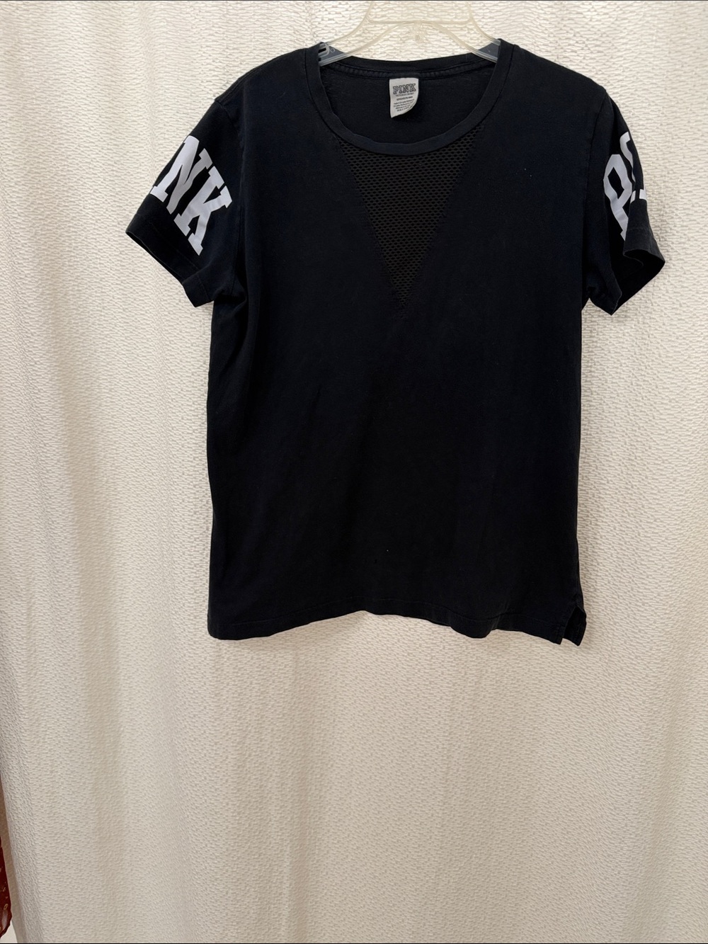 PINK Victoria's Secret Black Crewneck Tee